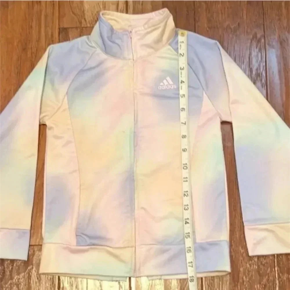 Adidas Rainbow Full Zip Girls Jacket, Size 6 - Picture 9 of 12